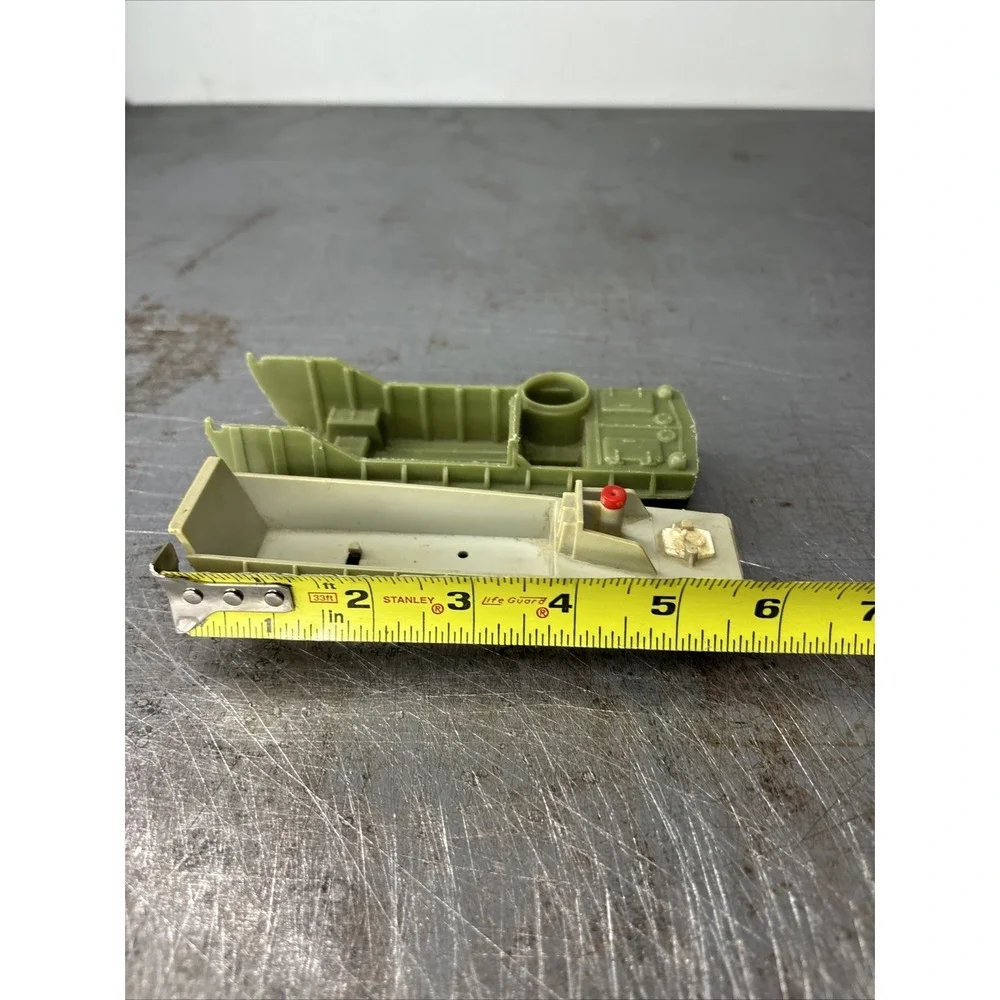 Lot Of 2 Vintage‎ Plastic WWII Style Landing Craft LCVP Boats Marx Timmee